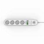 2m električni razdelilec 4x USB polnilec