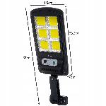 Solarna 120 LED COB cestna svetilka s PIR sezorjem gibanja + daljinec