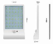 Solarna ulična 36 LED cestna svetilka s PIR sezorjem gibanja 6500K bela
