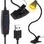 id-1005 USB 24 LED gibljiva namizna svetilka 3 načini svetlobe dim. črna