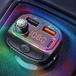 Avtomobilski FM oddajnik LCD bluetooth in polnilec 12-24V 2x USB Quick Charge 3.