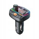 Avtomobilski FM oddajnik LCD bluetooth in polnilec 12-24V 2x USB Quick Charge 3.