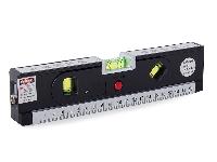 Multifunkcijska laserska vodna tehtnica 25cm z tračnim metrom 140cm osvetljena