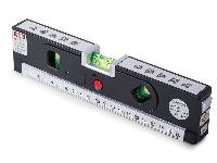 Multifunkcijska laserska vodna tehtnica 25cm z tračnim metrom 140cm osvetljena
