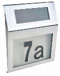 Inox solarna hišna številka 20cm