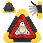 Akumulatorski solarni LED opozorilni trikotnik in power bank USB