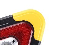 Akumulatorski solarni LED opozorilni trikotnik in power bank USB