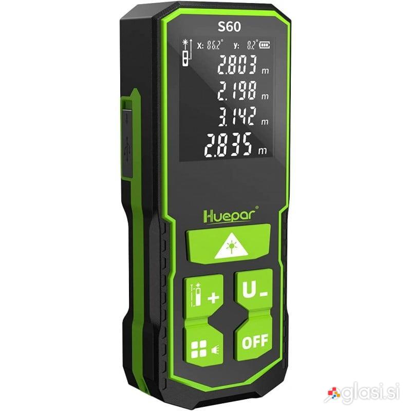 PRO Aku. digitalni merilec razdalje 60M HD LCD USB