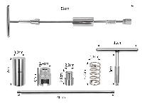 Komplet za popravilo udrtin karoserije z vzmetnim kladivom