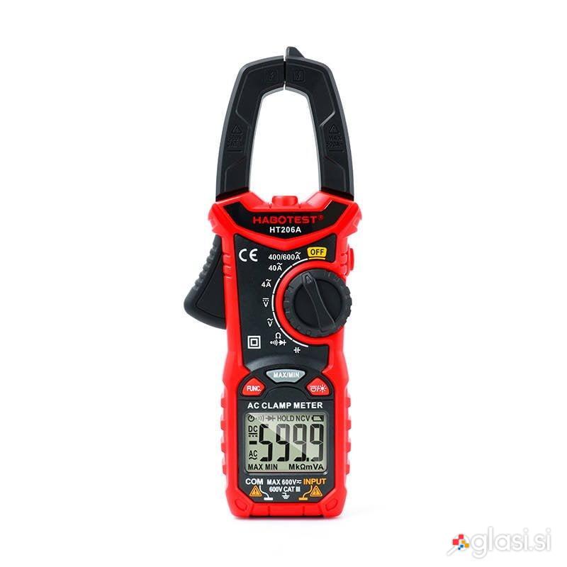 Digitalne tokovne merilne klešče LCD multimeter LED