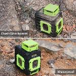 Gradbeni zeleni 6 linijski laserski nivelir 360 + kovček