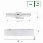 id-1001 2v1 12W LED panel nadometni ali vgradni 4000K 1200lm