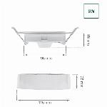 id-1001 2v1 6W LED panel nadometni ali vgradni 4000K 580lm