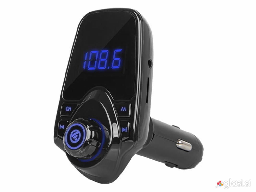 Bluetooth 5.0 avto FM oddajnik 2x USB 12V