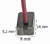 Set dveh karbonskih krtačk za elektromotor 5.2x9x14mm