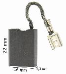 Set dveh karbonskih krtačk za elektromotor 6,3x16x22mm