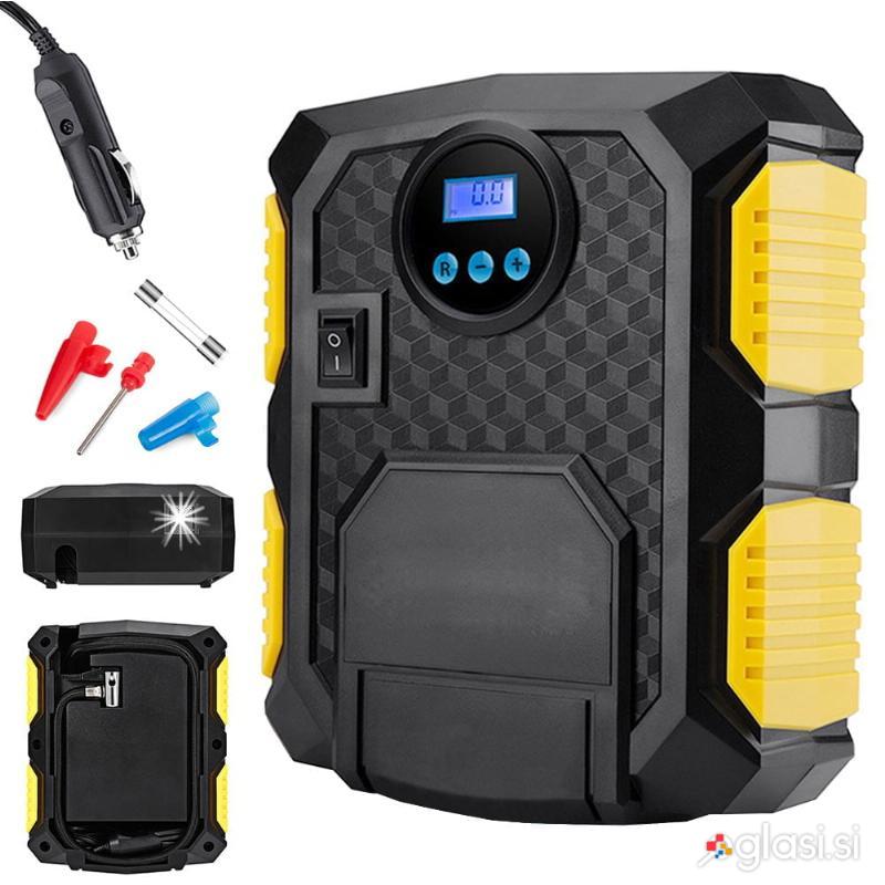 LCD 12V avtomobilski kompresor 10 bar 27L/min LED