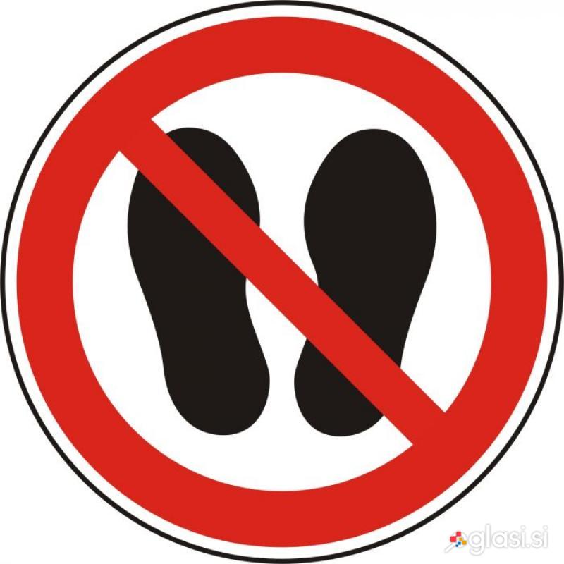 Samolepilna nalepka opozorilna - vstop prepovedan 200mm
