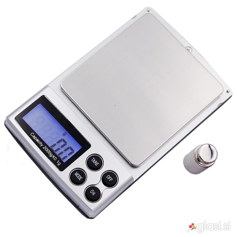 Precizna mini LCD elektronska tehtnica od 0,01 g - osvetljena