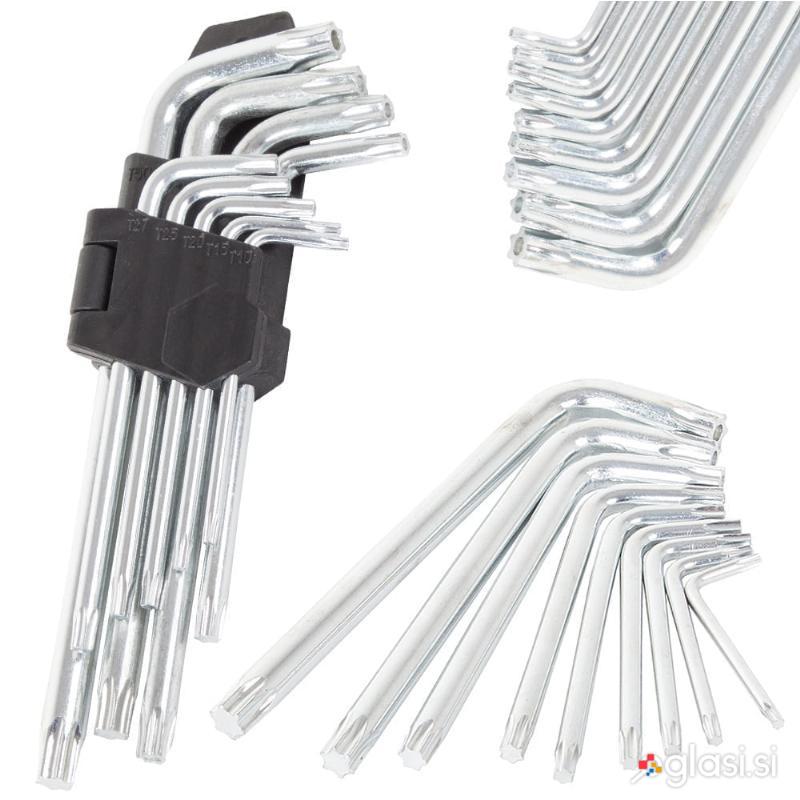 Set 9 torx ključev dolgih T10-T50