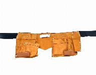 Ojačan usnjen pas za orodje 11 žepov