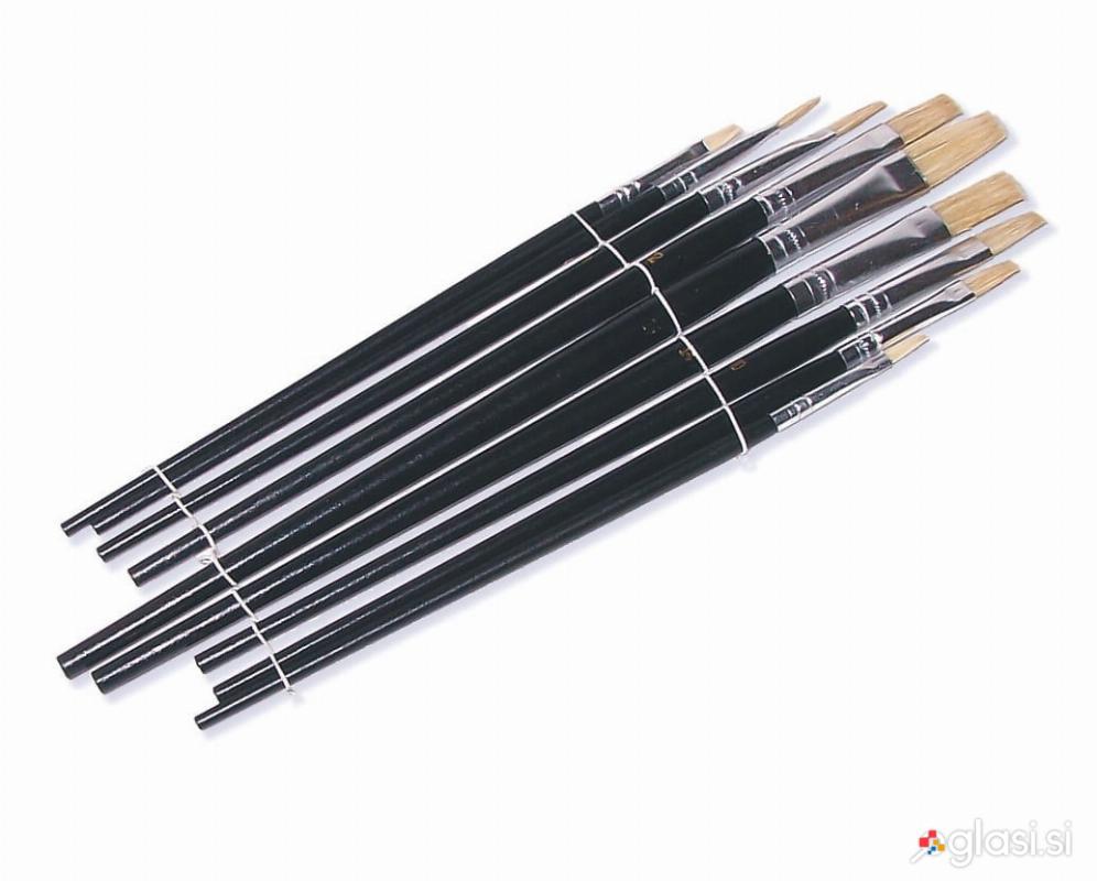 9 delni set ploščatih čopičev 1-16mm