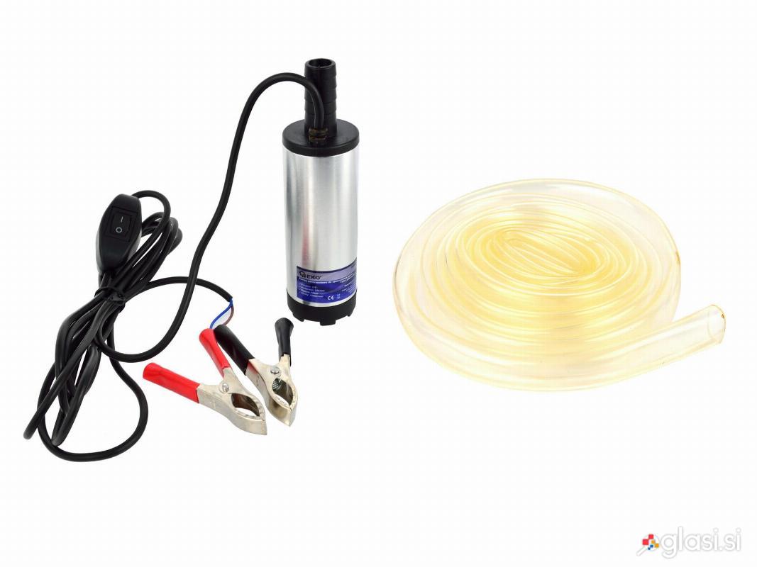 Potopna črpalka in 3m cev - pumpa 12V za tekočine in dizel