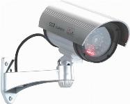 Srebrna lažna kamera z LED - bullet