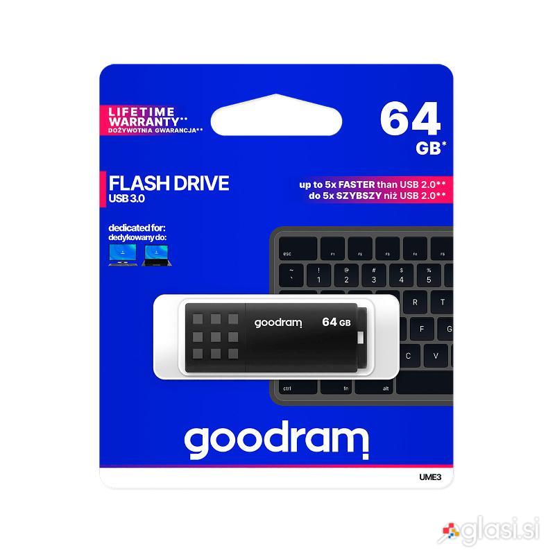 USB 3.0 spominski ključek 64GB UME3 črn