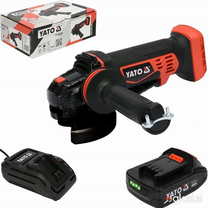 Komplet 125mm akumulatorski kotni brusilnik 18V 2Ah