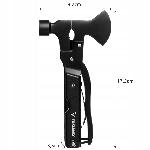 17v1 večnamenski inox žepni nož v torbici in sekira