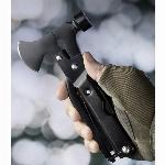 17v1 večnamenski inox žepni nož v torbici in sekira