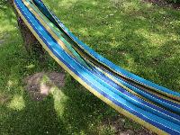Vrtna viseča mreža 200x80cm do 200kg rainbow modra