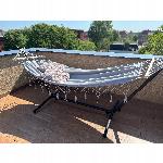 Velika vrtna viseča mreža 200x100cm do 200kg siva