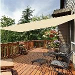 Vodoodporno UV vrtno senčno jadro 3,6×3,6m pravokotno bež