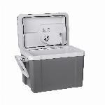 Prenosni turistični hladilnik 35L s funkcijo gretja 12-220V siv na kolesih