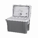 Prenosni turistični hladilnik 35L s funkcijo gretja 12-220V siv na kolesih