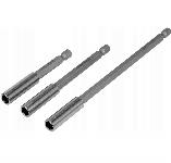 Set magnetnih podaljškov HEX za vijačnike 50 100 in 150mm