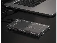2,5" SATA ohišje za trdi disk USB 3.0 LED prozoren