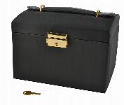 Kovček in organizator za nakit + ogledalo črn