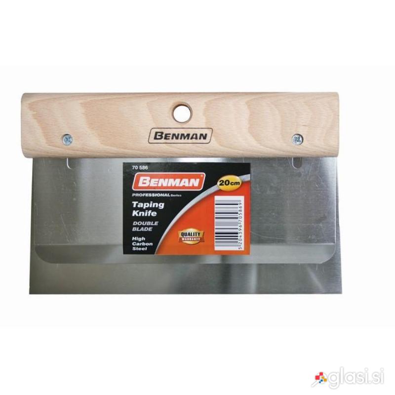 Inox gladilka 300mm ojačano rezilo - lesen ročaj