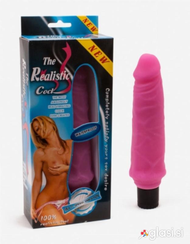 VIBRACIJSKI PENIS The Realistic Cock Pink