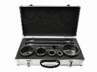 9 delni set diamantnih kronskih žag SDS+ in SDS MAX + alu kovček