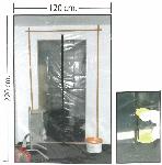 Protiprašna ZIP zaščita za vrata 120x220 cm z zadrgo za večkratno uporabo