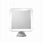 Povečevalno vrtljivo kozmetično ogledalo z LED osvetlitvijo in prisesekom 16cm
