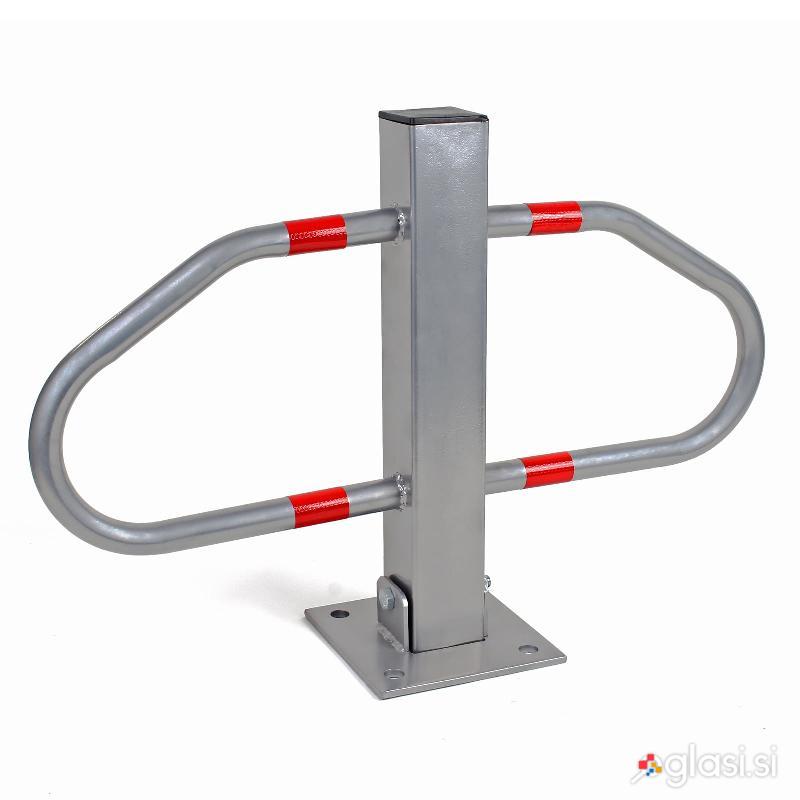 Zložljiv stebriček za parkirni prostor s ključavnico in odsevnimi trakovi 48x70c