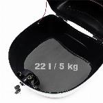 Univerzalni motoristični kovček za čelado 22L odsevniki črn