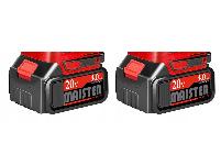 Komplet 20V aku. brezkrtačni udarni vijačnik 750Nm 1/2" 2x4Ah Li-ion LED