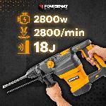 2800W SDS MAX elektropnevmatsko kombinirano kladivo in vrtalnik 18J VCS