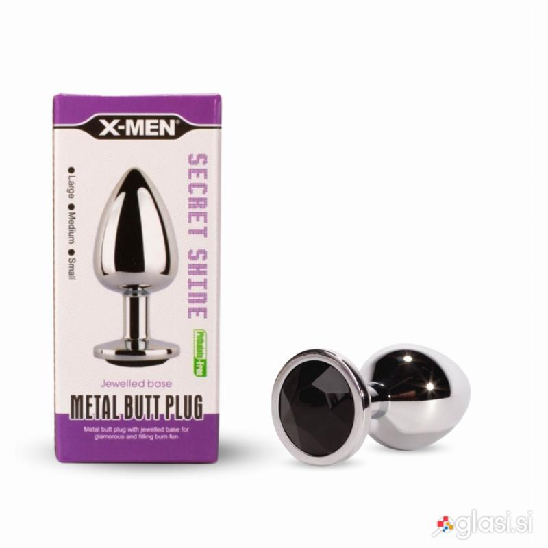 ANALNI ČEP X-MEN Secret Shine Jewelled Base (S)